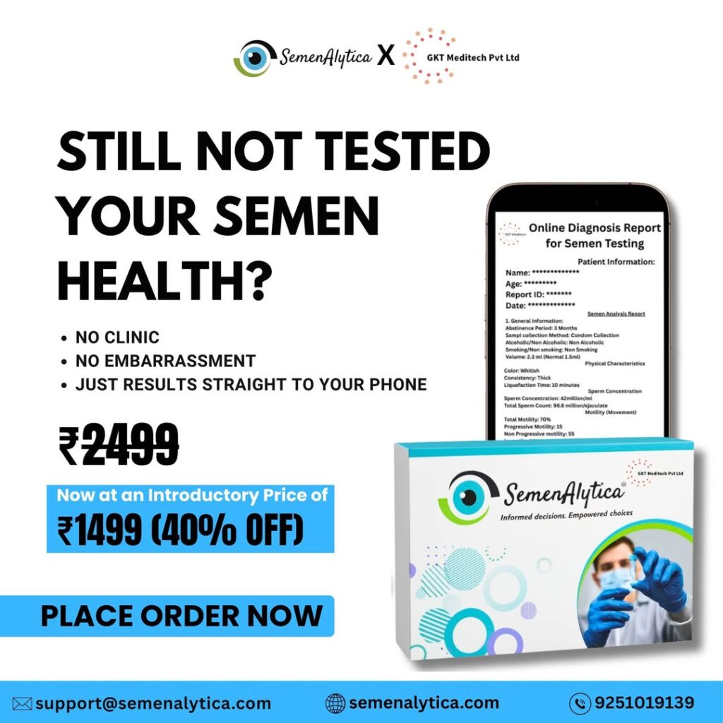 Sperm (Semen) Quality Test Kit | Complete Analytics Report | SemenAlytica